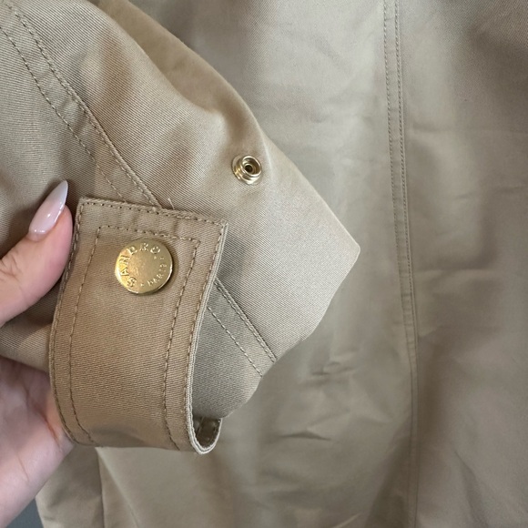 Sandro Button Gabardine Trench Coat in Beige - Picture 9 of 14